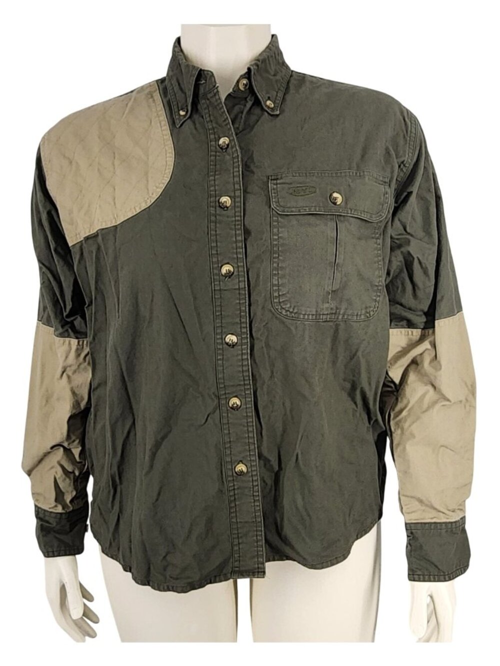 Women's Boyt Harness Company Shirt Large Shooting Hunting Button Down Western